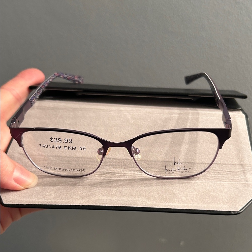 Niki Nicole Miller Purple Glasses Frames for Rx lenses NEW w flex hinges petite